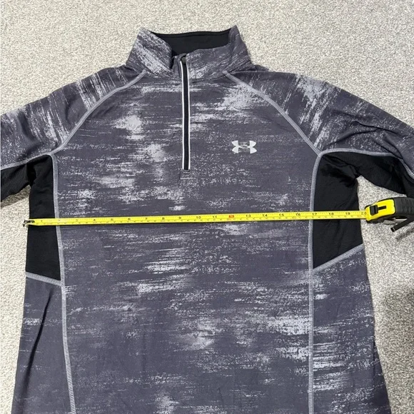 UA Run Under Armour Shirt Men Medium 1/4 Zip Pullover HeatGear Performance - Picture 4 of 9